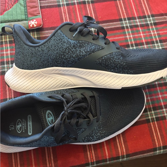 Athletic Works Men's Navy Sneakers, worn only once for approximately one hour. - Picture 3 of 5